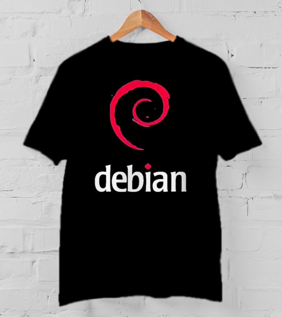 Jeff Geerling Debian GNU Linux Logo Spiral T-Shirt