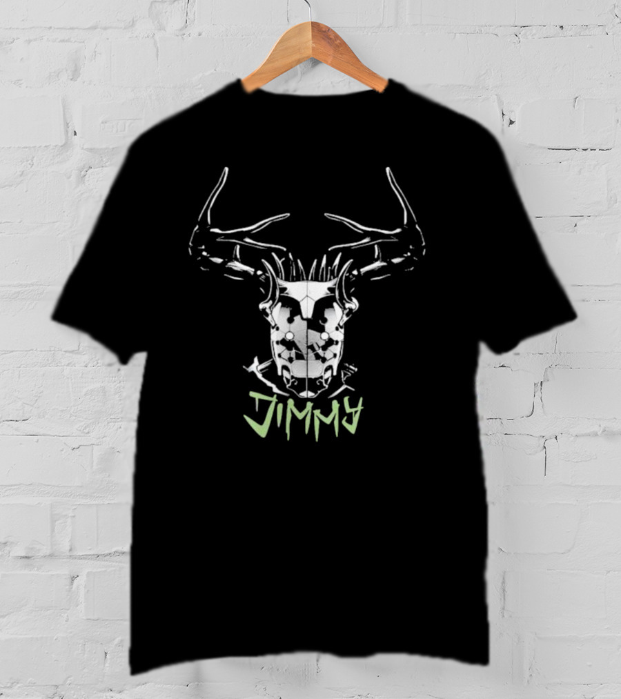 Jimmy Rebel Moon Stag Skull T-Shirt