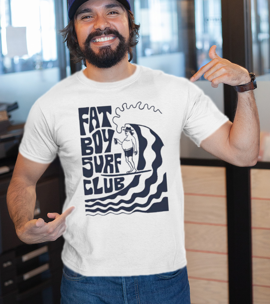 Fat Boy Surf Club Big Wave Jerry Surfing Adventure T-Shirt