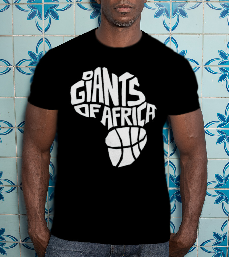 Giants Of Africa Basketball Map T-Shirt