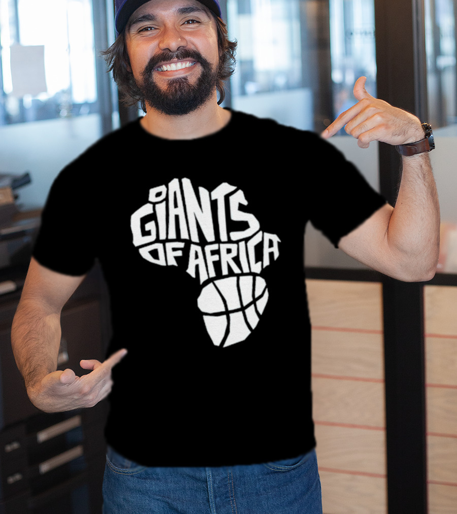 Giants Of Africa Basketball Map T-Shirt