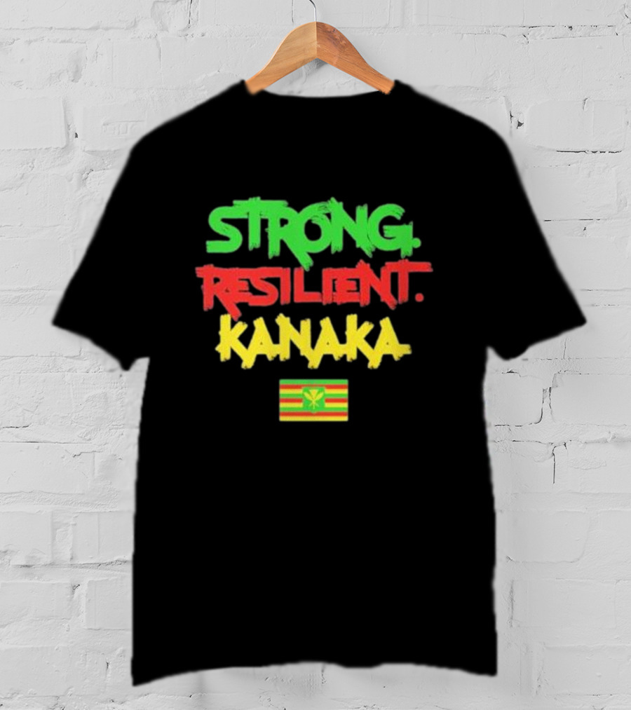 Strong Resilient Kanaka Hawaii Flag Colors T-Shirt