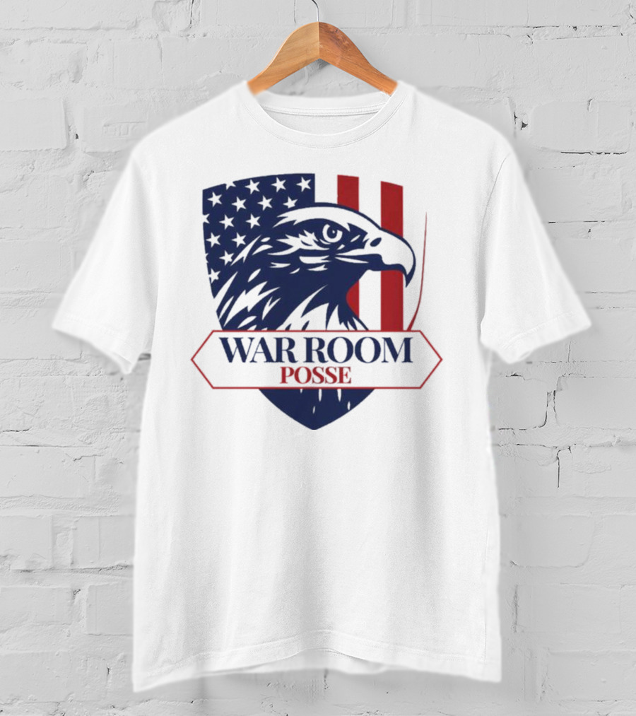War Room Posse Eagle Shield U.S. Flag Stripes Badge T-Shirt