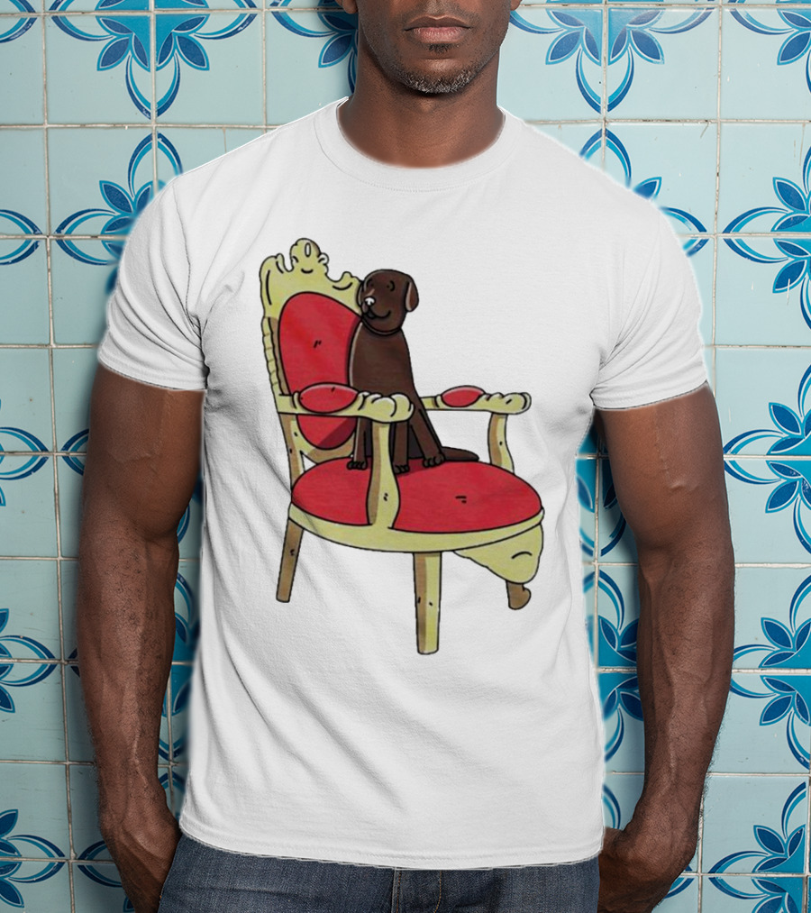 Win The Dog On A Royal Throne Chair T-Shirt