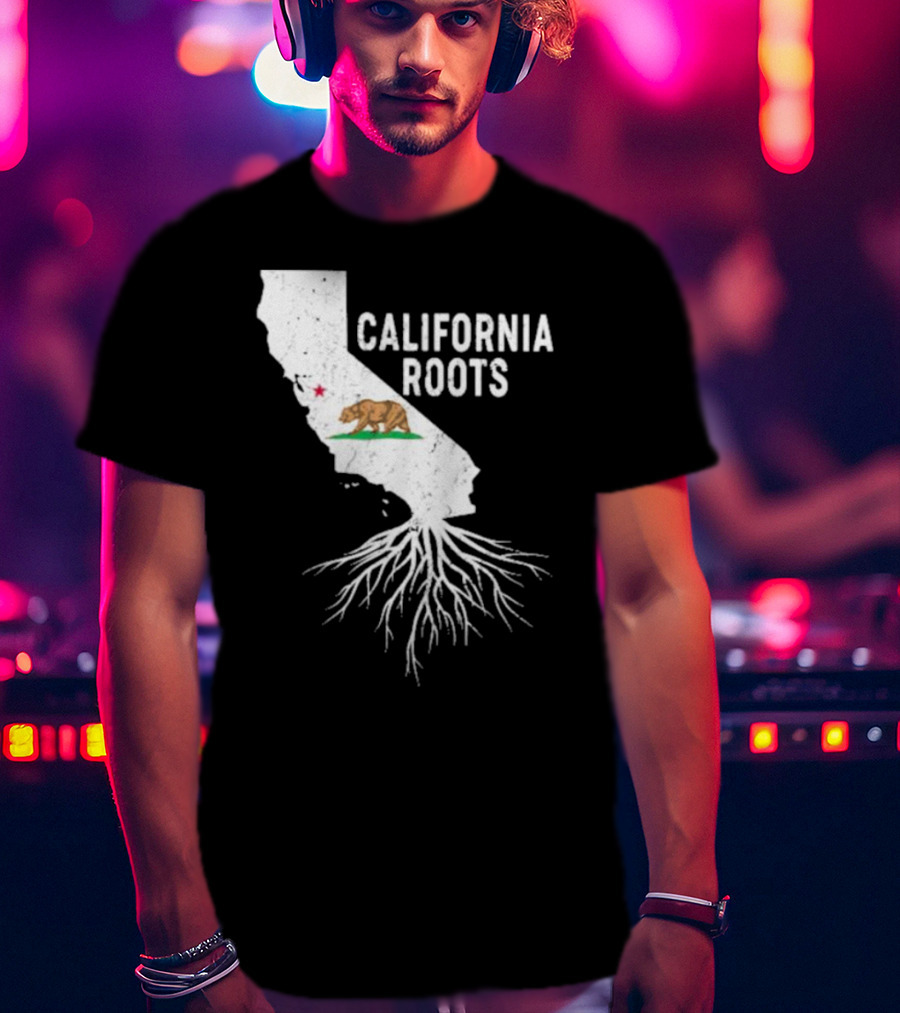 California Roots Bear And State T-Shirt