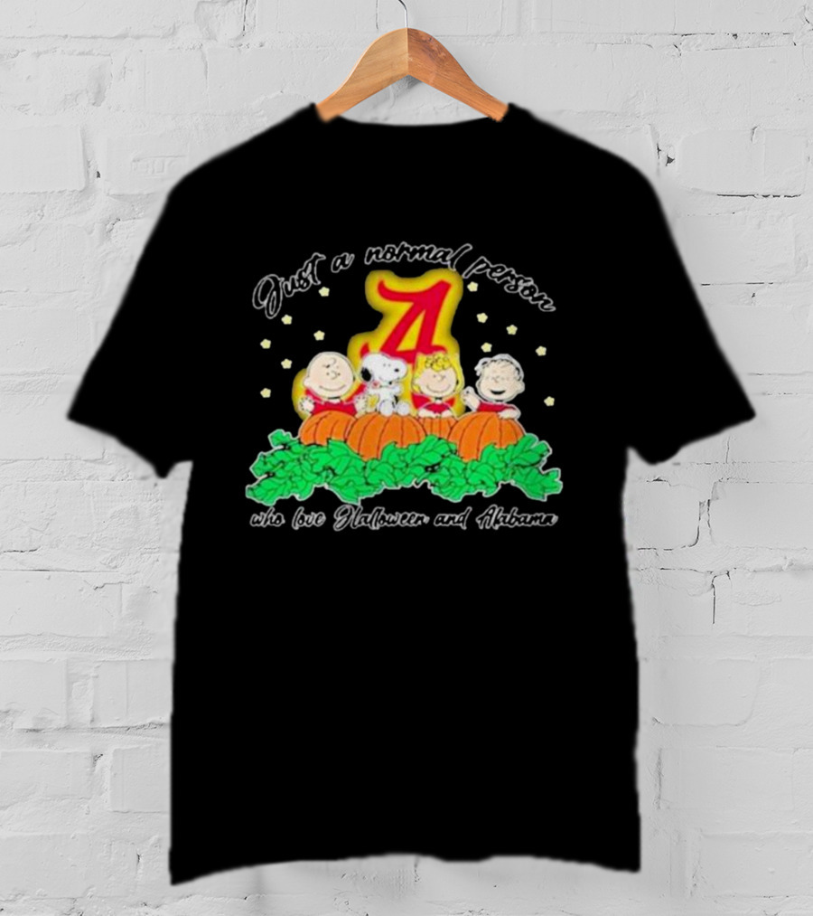 Just A Normal Person Who Loves Halloween And Alabama T-Shirt