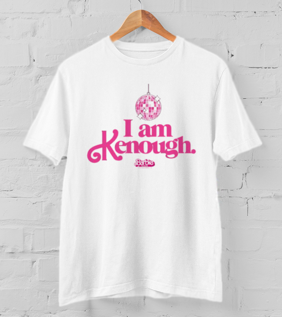 Barbie The Movie I Am Kenough Pink Disco Ball T-Shirt