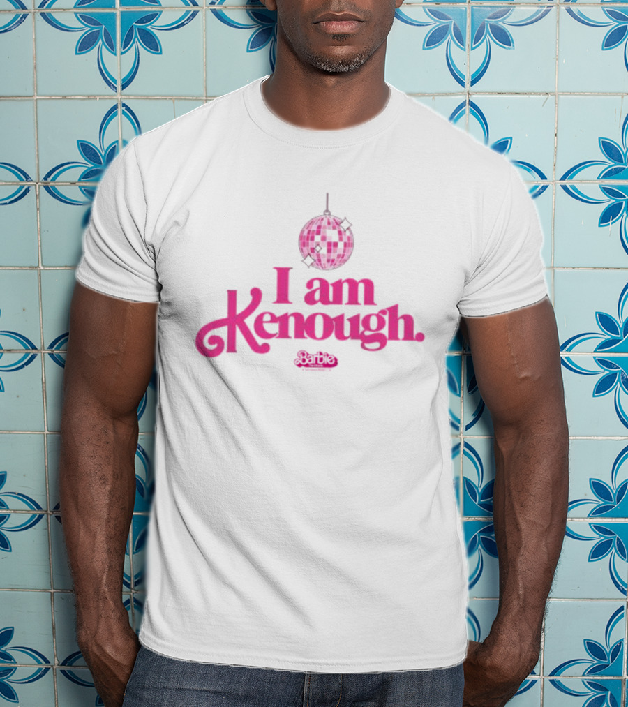 Barbie The Movie I Am Kenough Pink Disco Ball T-Shirt