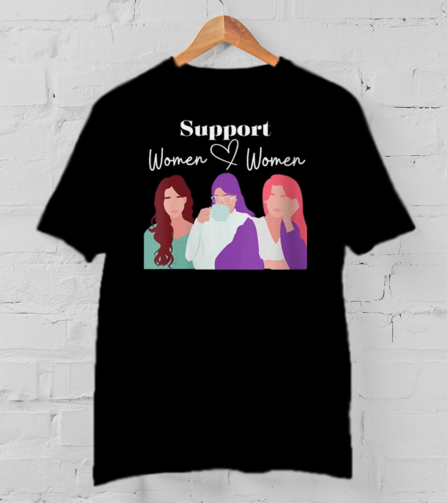 Support Women Love Women Boss Letter Print T-Shirt