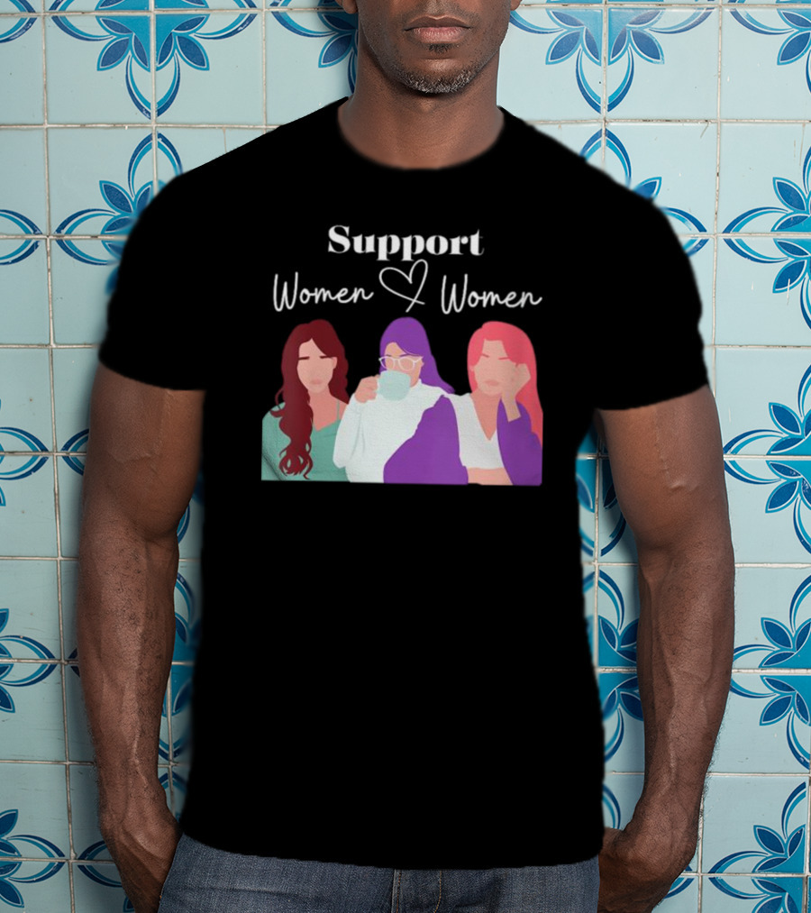Support Women Love Women Boss Letter Print T-Shirt