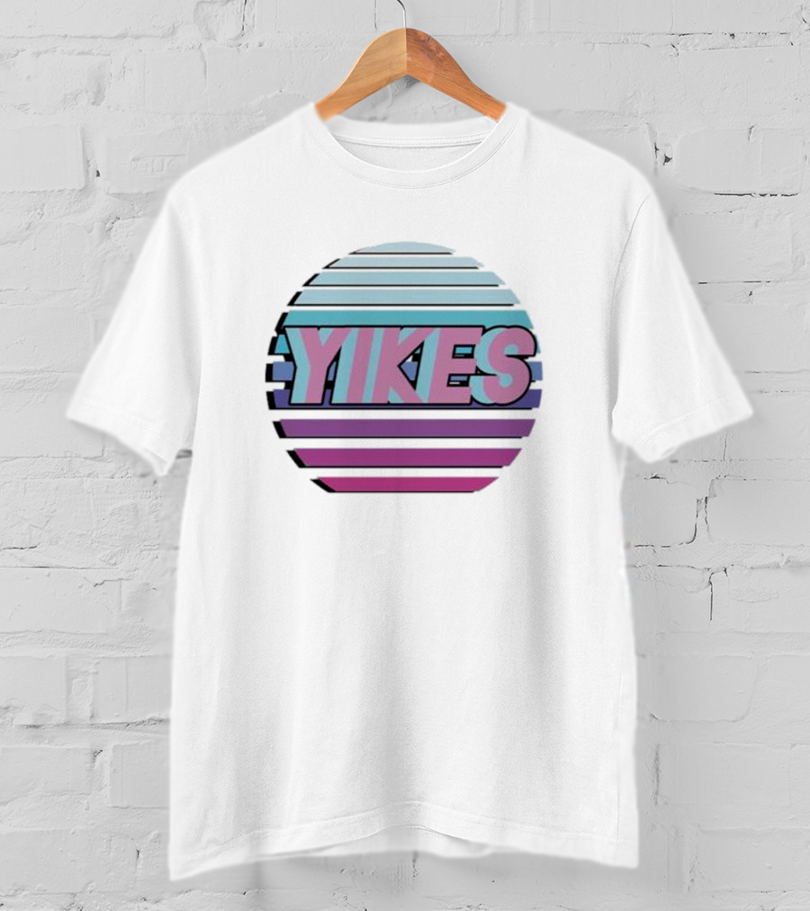 Yikes Retro Pastel Circle Stripe Aesthetic T-Shirt