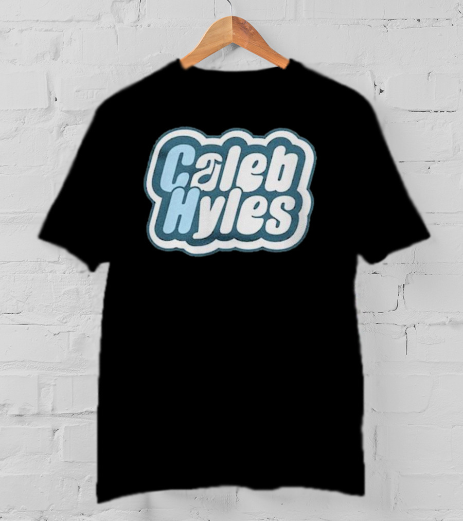 Caleb Hyles Caleb Hyles Logo Blue Bubble Text T-Shirt