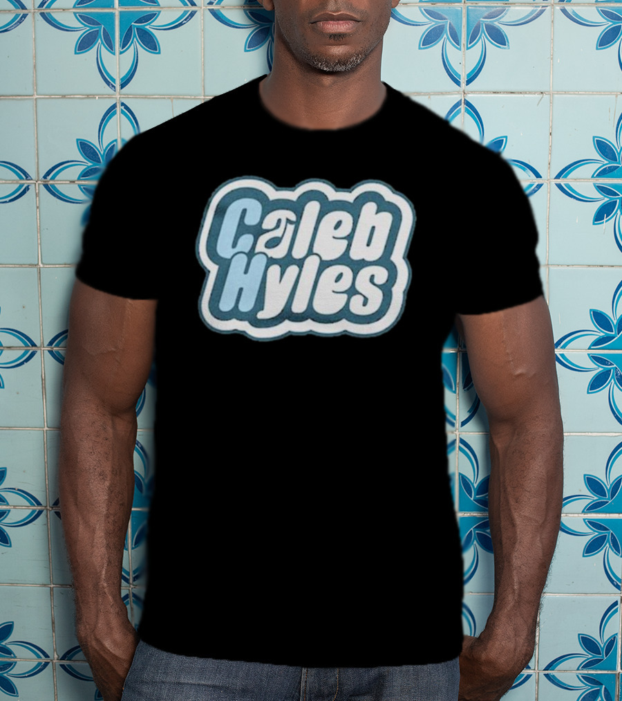 Caleb Hyles Caleb Hyles Logo Blue Bubble Text T-Shirt