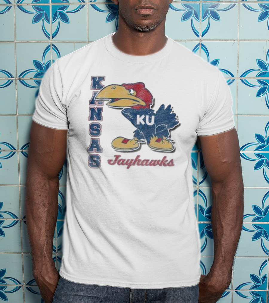 KANSAS KU Jayhawks Retro Throwback '47 Franklin T-Shirt