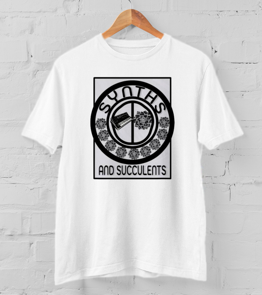 Synths And Succulents Echeveria Sound With Domestic Gardener Flair T-Shirt