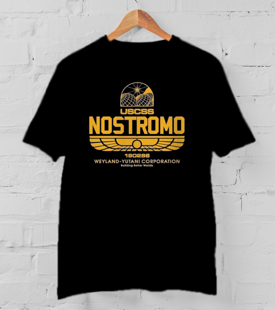USCSS Nostromo 180286 Weyland Yutani Corporation Building Better Worlds Emblem T-Shirt