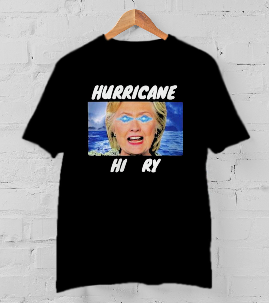 Hurricane Hilary Storm Face With Ocean And Lightning Eyes T-Shirt