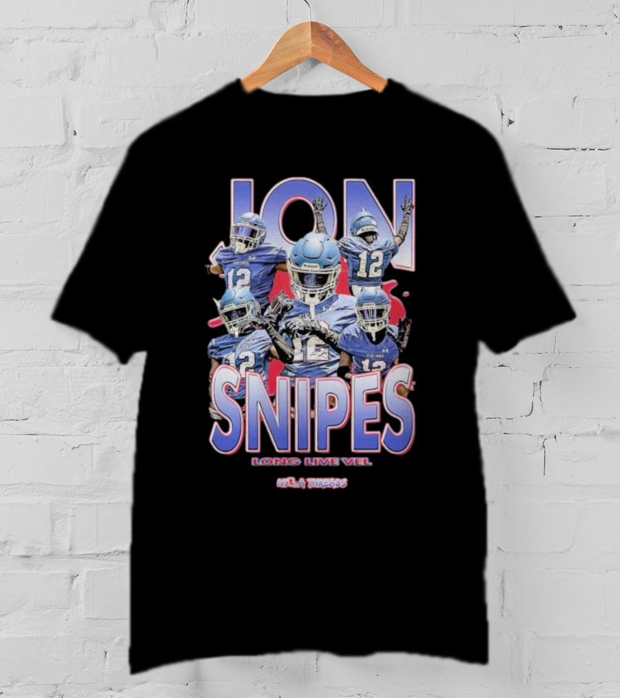 JON SNIPES LONG LIVE VEL NYC THREADS 12 Football T-Shirt