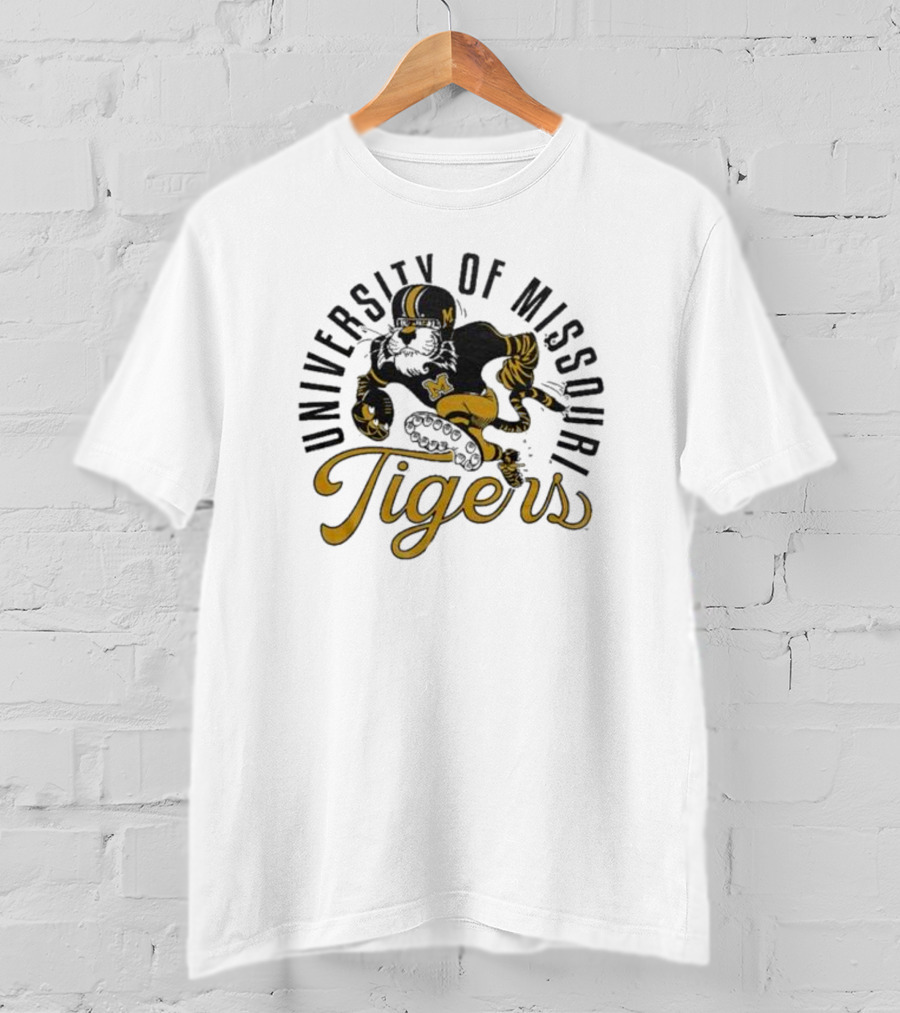 University Of Missouri Tigers Football Mascot Running Tiger T-Shirt