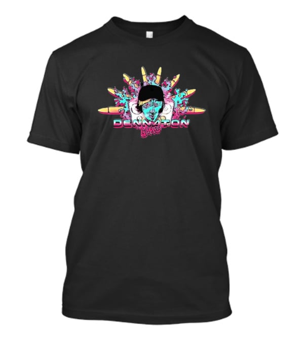 Dennaton Games Hotline Miami Mask With Bullets And Splatter T-Shirt