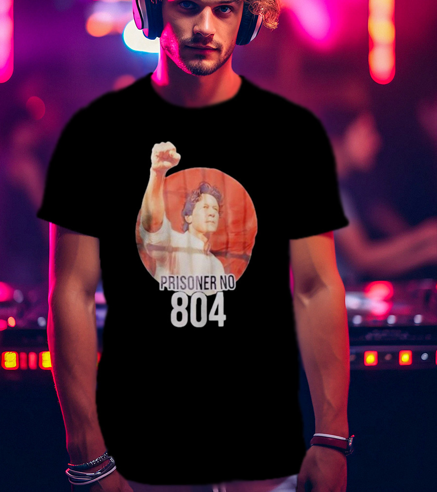 Imran Khan Prisoner No 804 Raising Fist Symbolic Image T-Shirt