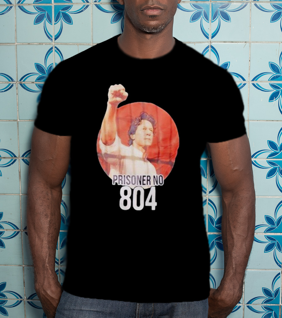 Imran Khan Prisoner No 804 Raising Fist Symbolic Image T-Shirt