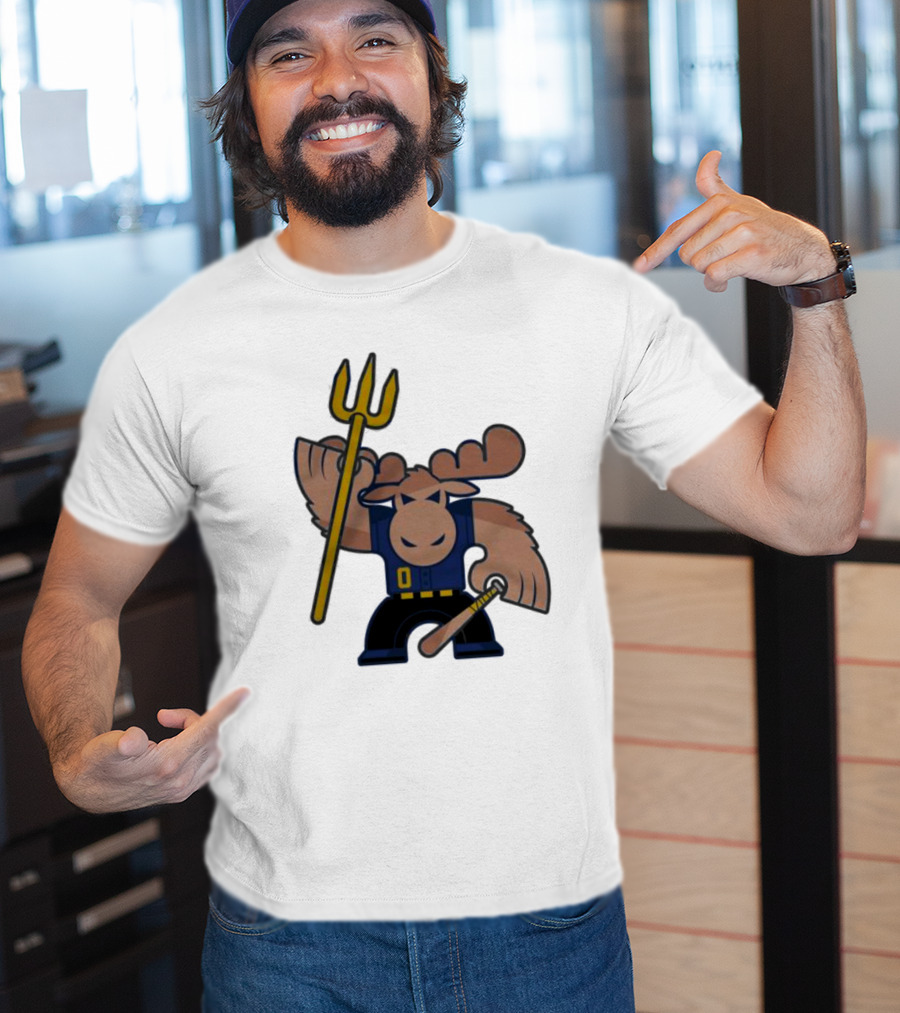 Simply Seattle Home Run Mojo Moose Baseball Pose T-Shirt