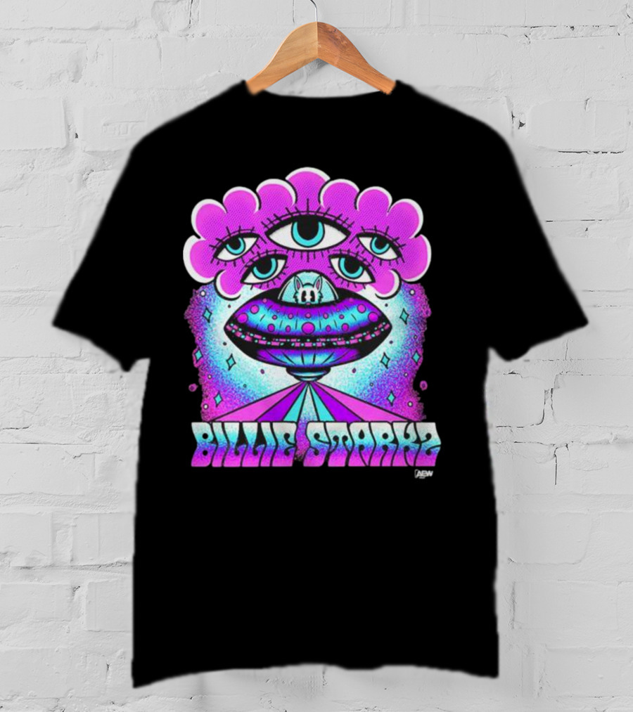 Billie Starks AEW Close Encounters UFO Alien Eyes T-Shirt