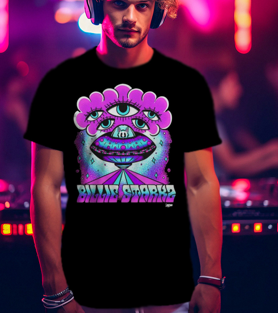 Billie Starks AEW Close Encounters UFO Alien Eyes T-Shirt