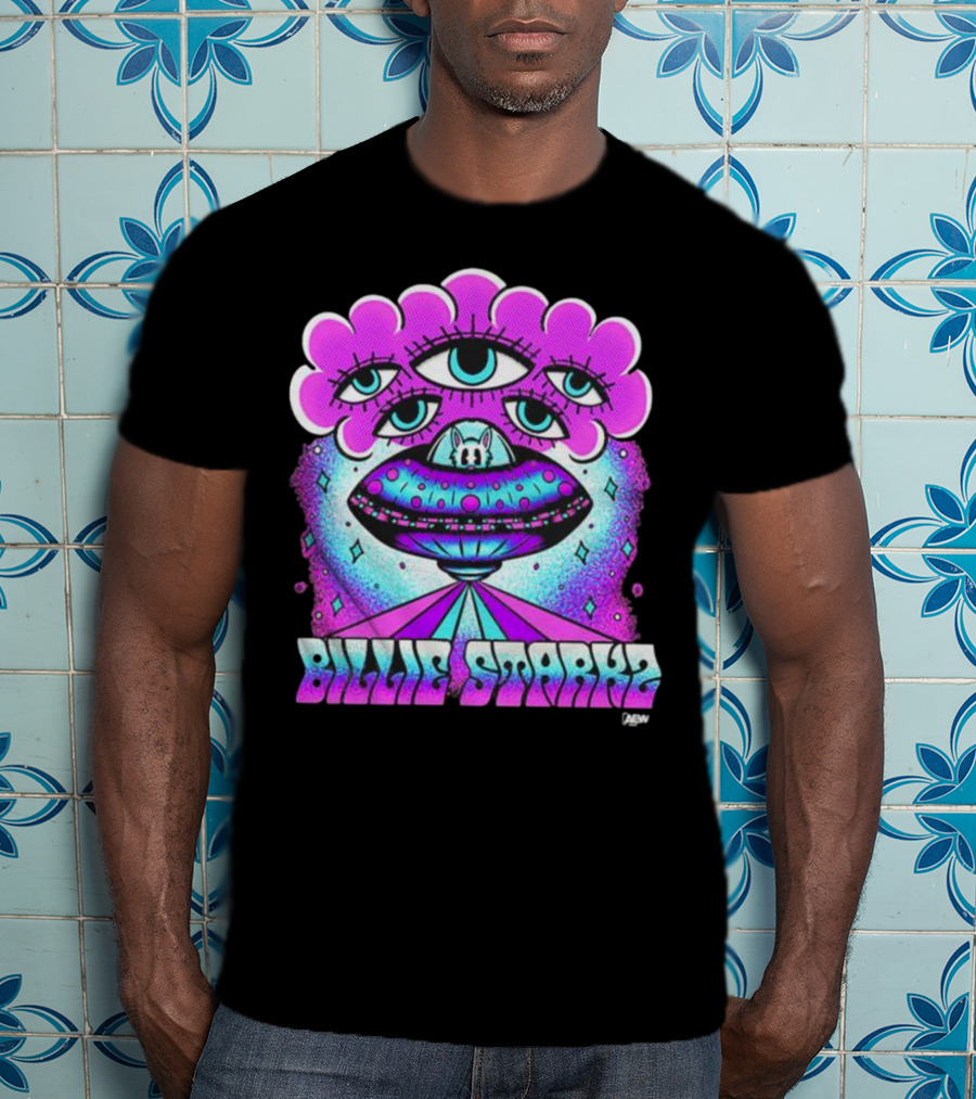 Billie Starks AEW Close Encounters UFO Alien Eyes T-Shirt