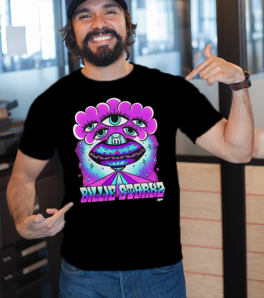Billie Starks AEW Close Encounters UFO Alien Eyes T-Shirt