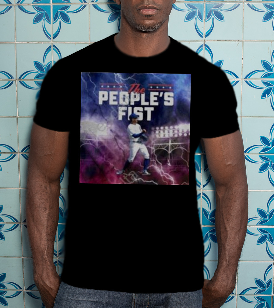 Chicago Cubs The People’s Fist Player Lightning Field T-Shirt