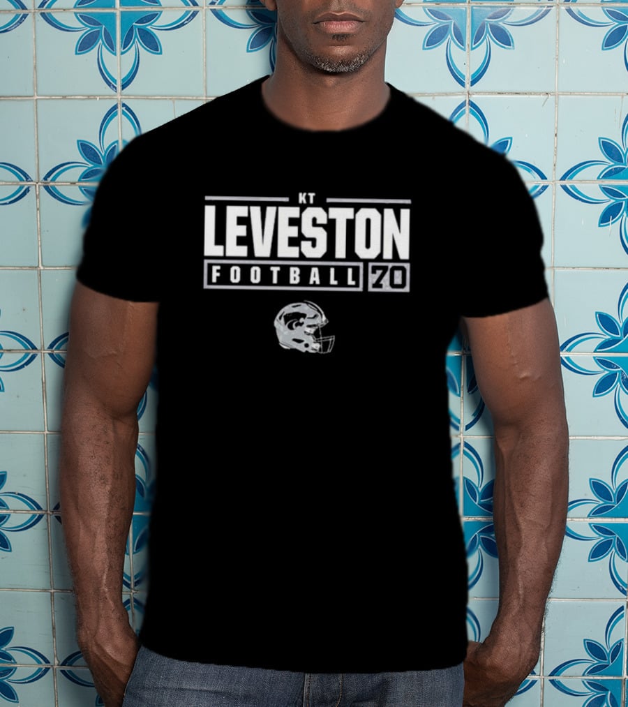 KT Leveston Football 20 K-State Wildcats Helmet T-Shirt