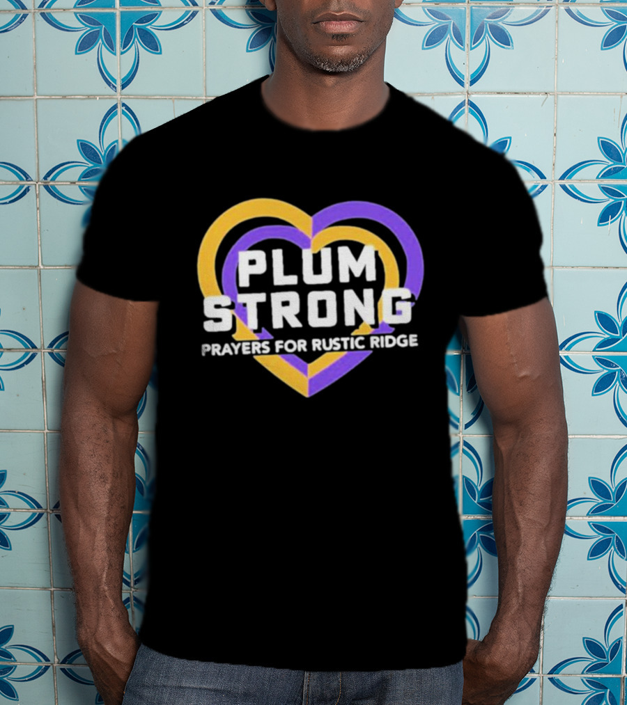 Plum Strong Prayers For Rustic Ridge Heart T-Shirt