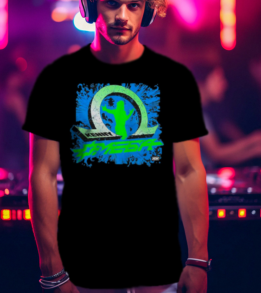 Kenny Omega AEW Omega Logo Silhouette Explosion T-Shirt