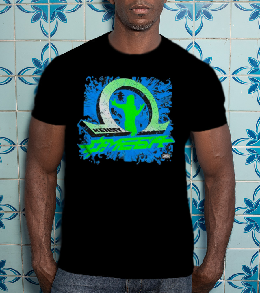Kenny Omega AEW Omega Logo Silhouette Explosion T-Shirt