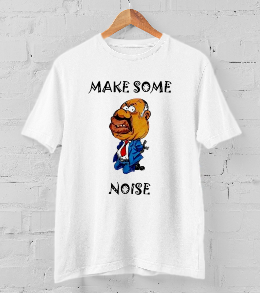 Gabriel Oguda Make Some Noise Bold Caricature In Blue Suit And Red Tie T-Shirt