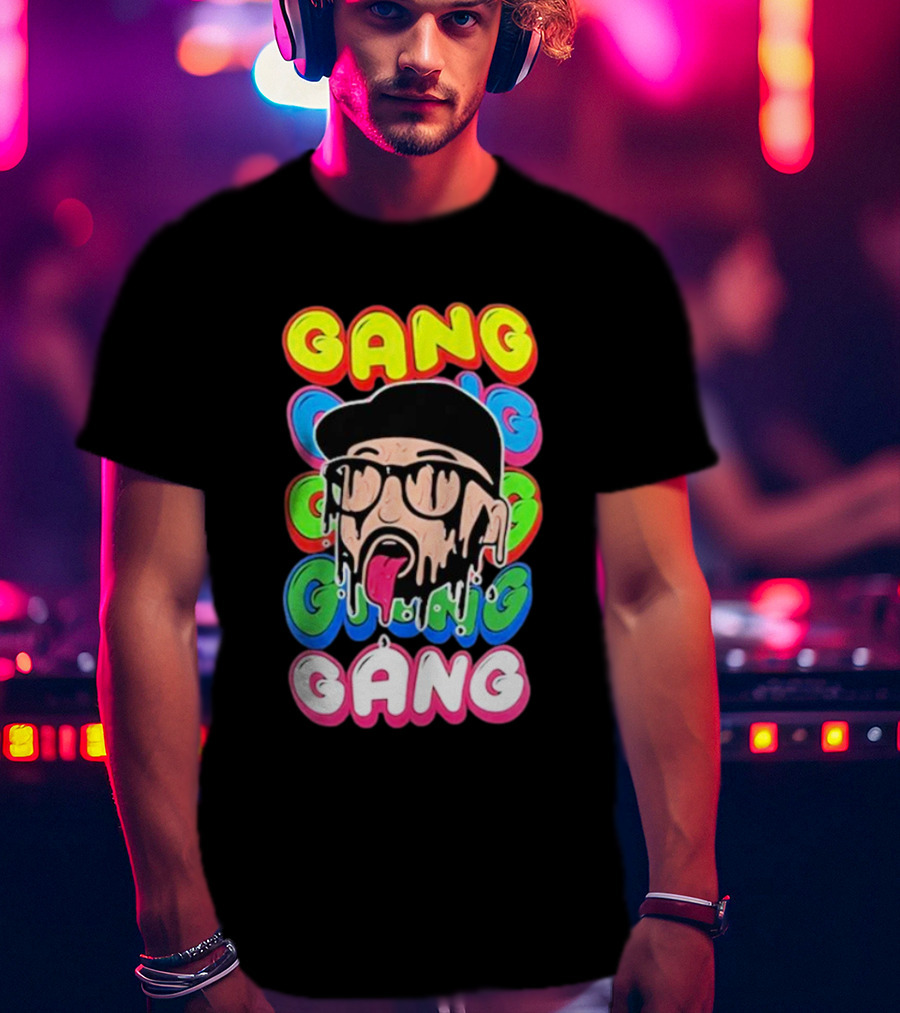 Gang Colorful Dripping Face T-Shirt