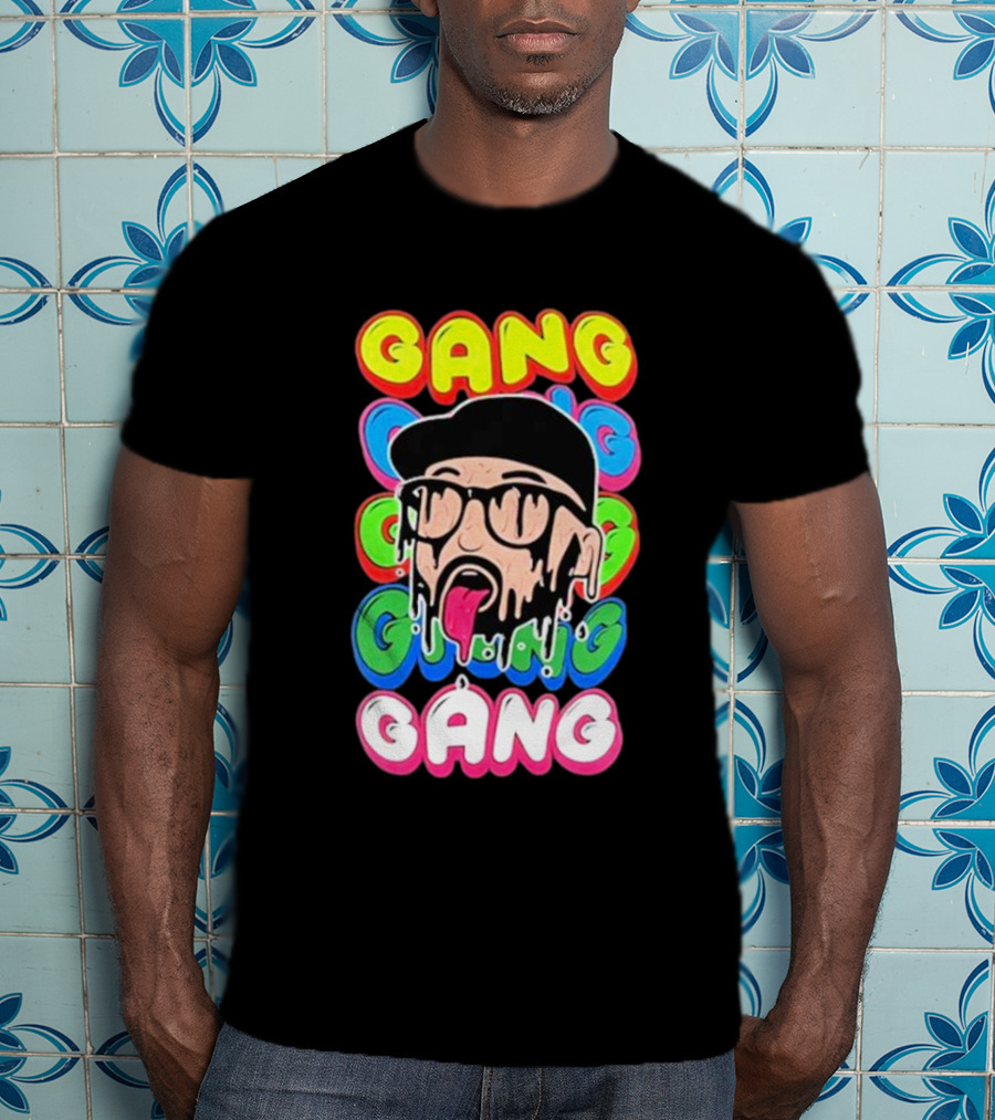 Gang Colorful Dripping Face T-Shirt