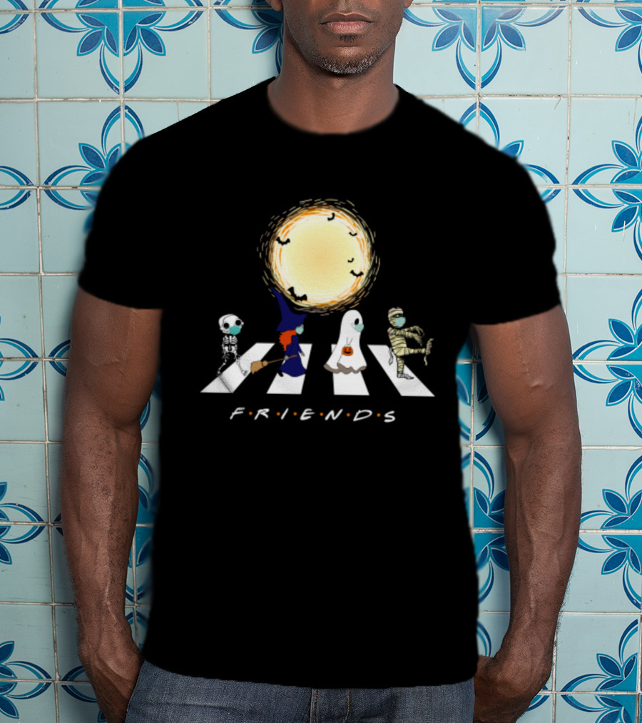 Friends Halloween Abbey Road Costume Parade T-Shirt