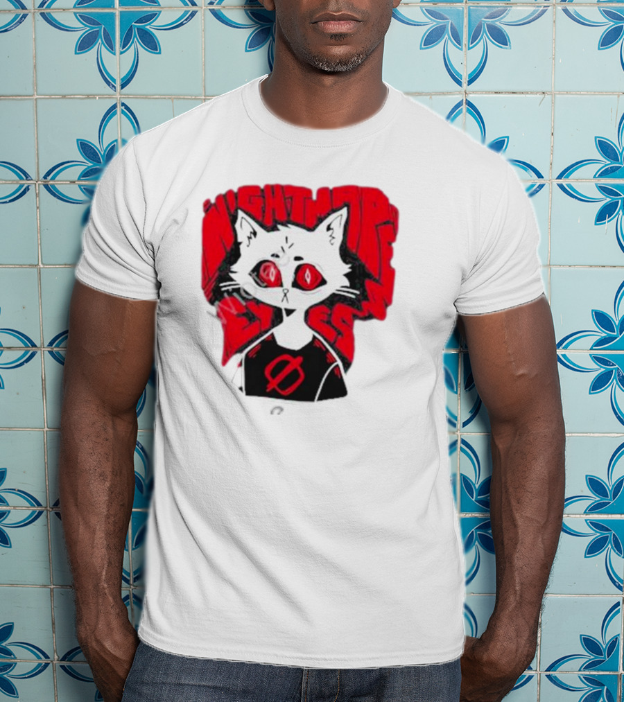 Nightmare Eyes Cat With Red Eyes And Zero T-Shirt