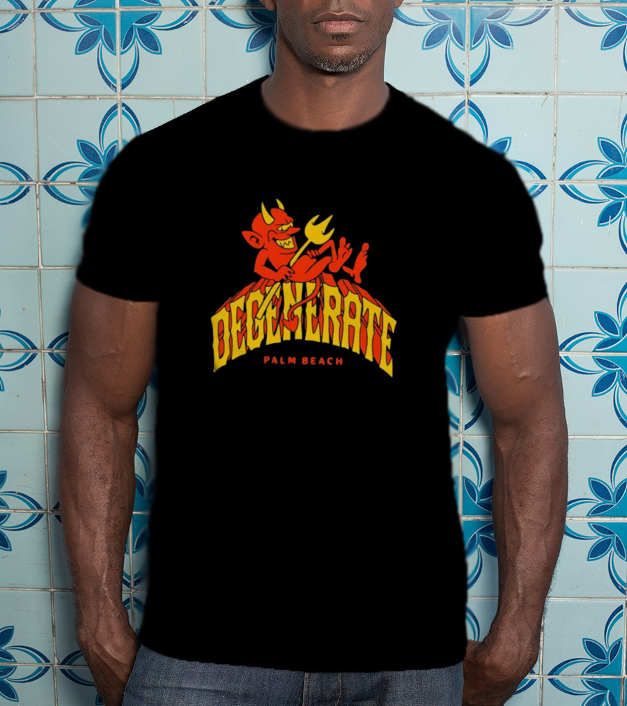 Degenerate Devil Palm Beach T-Shirt