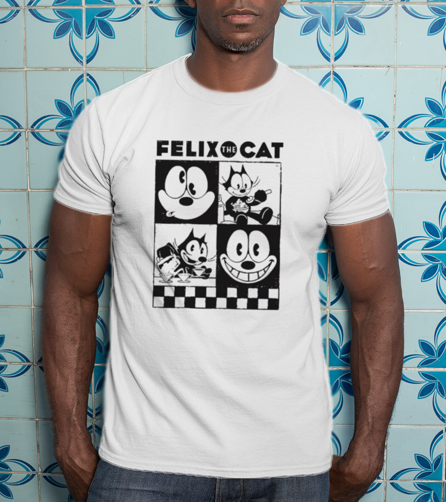 Felix The Cat Checkerboard Expressions T-Shirt