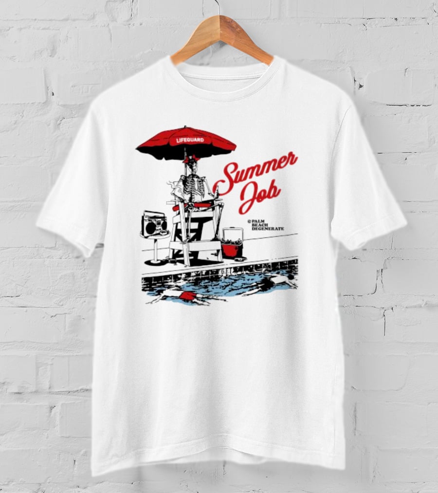 Summer Job Lifeguard Palm Beach Degenerate T-Shirt