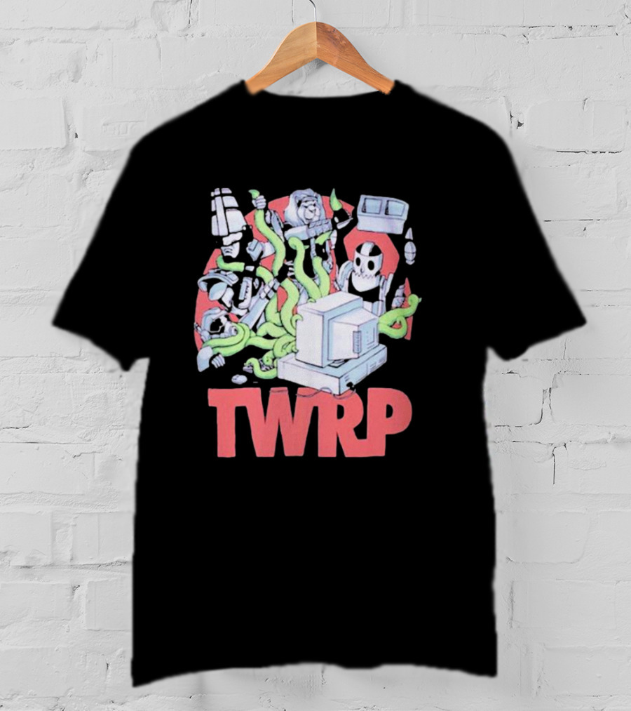 TWRP Y2K Bug Robots And Computer Tentacles T-Shirt