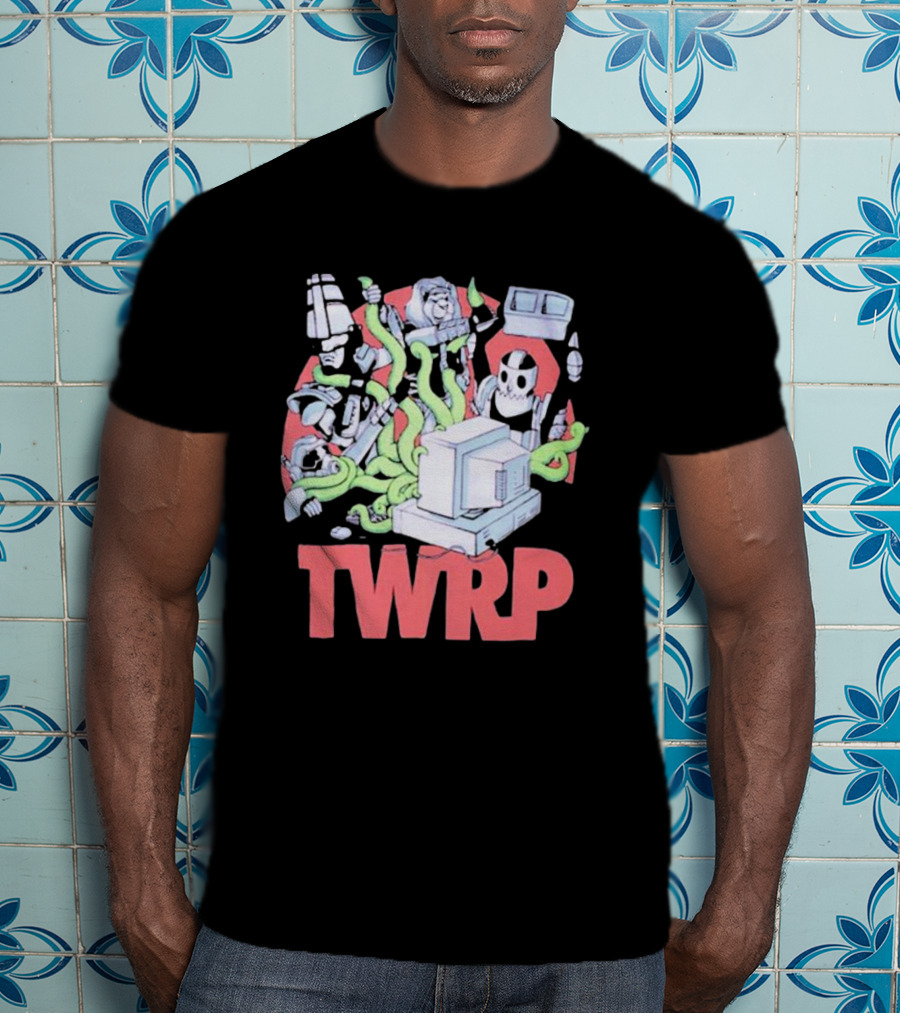 TWRP Y2K Bug Robots And Computer Tentacles T-Shirt