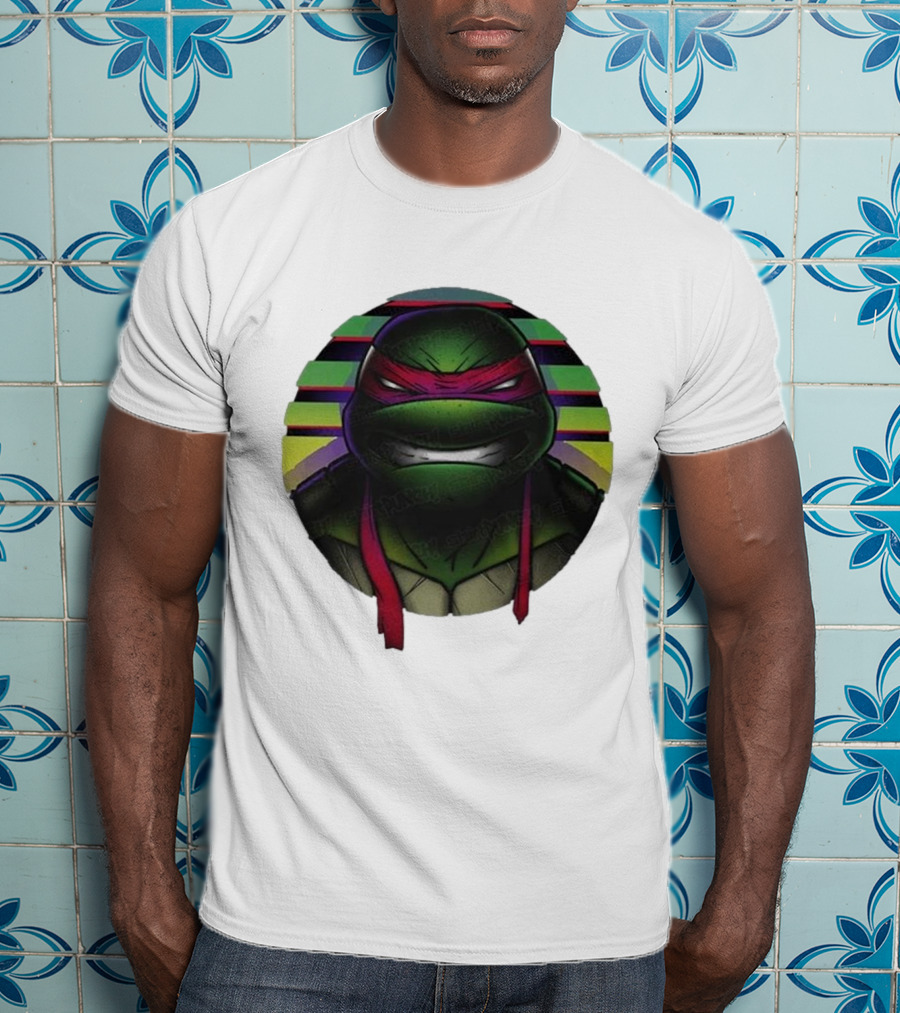 Raph Mutant Red Ninja Retro Stripes T-Shirt