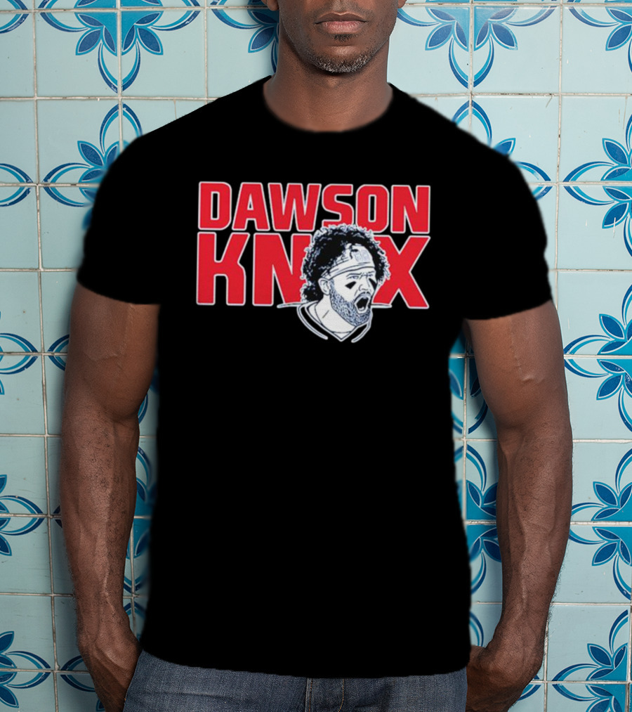 Dawson Knox Roaring Athlete Portrait Headband T-Shirt