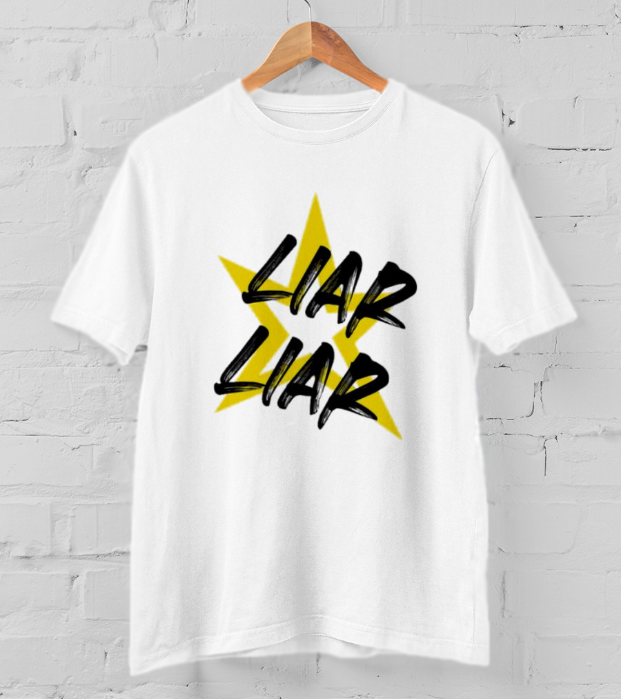 Liar Liar Yellow Star Background T-Shirt