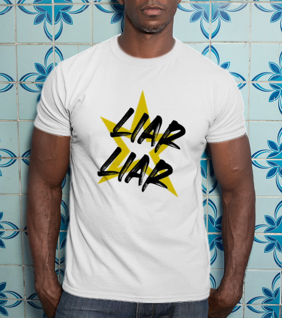 Liar Liar Yellow Star Background T-Shirt